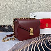 Celine Pre-Owned 2020s C Charm Shoulder Bag In Wine 370348 Size 21.5x15x7 cm - 3