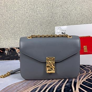 Celine Pre-Owned 2020s C Charm Shoulder Bag In Grey 370348 Size 21.5x15x7 cm