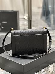 YSL Gaby Satchel In Quilted Lambskin In Black 66886 26×18×5cm - 4