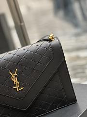 YSL Gaby Satchel In Quilted Lambskin In Black 66886 26×18×5cm - 6