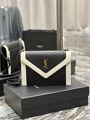 YSL Gaby Satchel In Quilted Lambskin In Black&White 66886  - 1