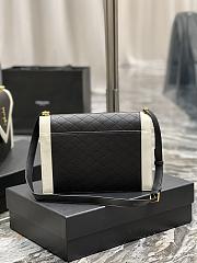 YSL Gaby Satchel In Quilted Lambskin In Black&White 66886  - 2