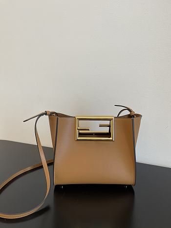Fendi Way Small Shoulder Bag IN Brown 8BS05 