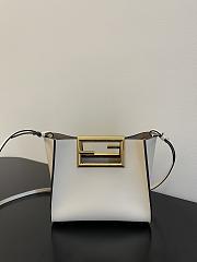 Fendi Way Small Shoulder Bag In White 8BS05  - 4