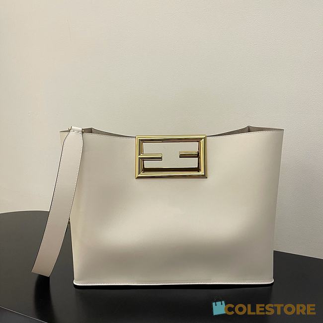 Fendi Way Shoulder Bag In White 8BS05 Size 40x18x30cm - 1