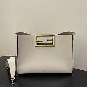 Fendi Way Shoulder Bag In White 8BS05 Size 40x18x30cm - 2
