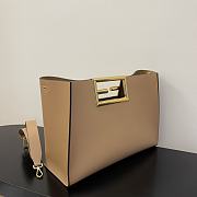 Fendi Way Shoulder Bag In Light Brown 8BS05 Size 40x18x30cm - 6