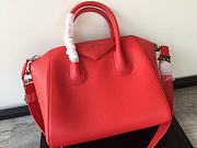 Givenchy Antigona Tote Glazed Medium In Red Size 28x33cm - 3