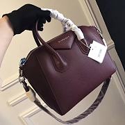 Givenchy Antigona Tote Glazed Medium In Wine 9982  - 1