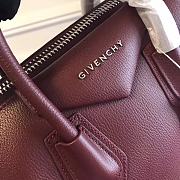 Givenchy Antigona Tote Glazed Medium In Wine 9982  - 3