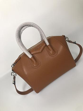 Givenchy Antigona Tote Glazed Medium In Brown 9982 Size 28x33cm