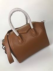 Givenchy Antigona Tote Glazed Medium In Brown 9982 Size 28x33cm - 3