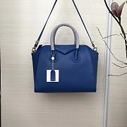 Givenchy Antigona Tote Glazed Medium In Navy Blue 9982 Size 28x33cm - 1