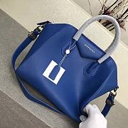 Givenchy Antigona Tote Glazed Medium In Navy Blue 9982 Size 28x33cm - 4