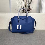 Givenchy Antigona Tote Glazed Medium In Navy Blue 9982 Size 28x33cm - 5
