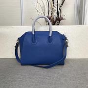 Givenchy Antigona Tote Glazed Medium In Navy Blue 9982 Size 28x33cm - 2