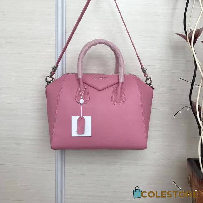 Givenchy Antigona Tote Glazed Medium In Pink 9982 Size 28x33cm - 1