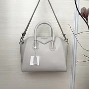 Givenchy Antigona Tote Glazed Medium In Grey 9982 Size 28x33cm - 1
