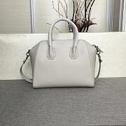 Givenchy Antigona Tote Glazed Medium In Grey 9982 Size 28x33cm - 4