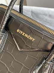 Givenchy Antigona Tote Glazed Medium In Black Crocodile 9982 Size 28x33cm - 3