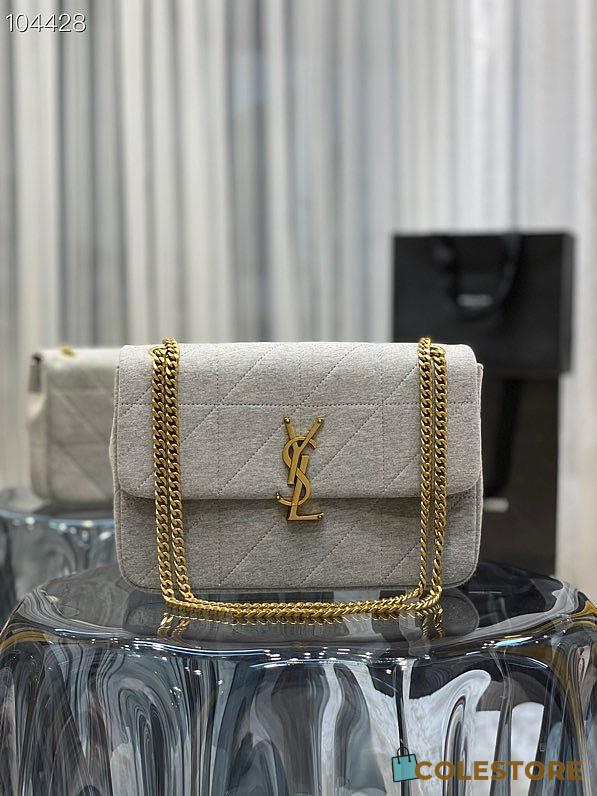 YSL Jamie Medium Carre Rive Gauche In Grey 515821 Size 24×15.5×6.5cm - 1