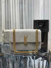 YSL Jamie Medium Carre Rive Gauche In Grey 515821 Size 24×15.5×6.5cm - 1