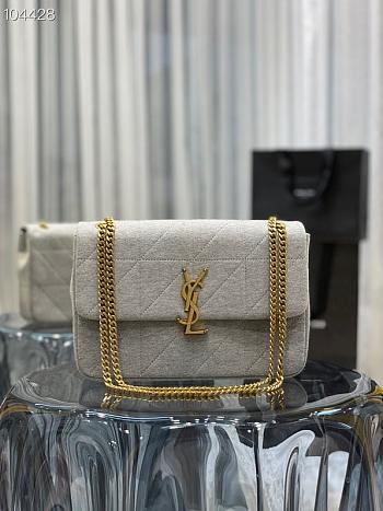 YSL Jamie Medium Carre Rive Gauche In Grey 515821 Size 24×15.5×6.5cm