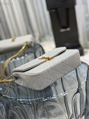 YSL Jamie Medium Carre Rive Gauche In Grey 515821 Size 24×15.5×6.5cm - 6