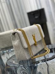YSL Jamie Medium Carre Rive Gauche In Grey 515821 Size 24×15.5×6.5cm - 5