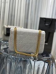 YSL Jamie Medium Carre Rive Gauche In Grey 515821 Size 24×15.5×6.5cm - 3