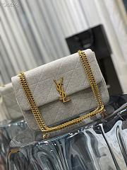 YSL Jamie Medium Carre Rive Gauche In Grey 515821 Size 24×15.5×6.5cm - 4