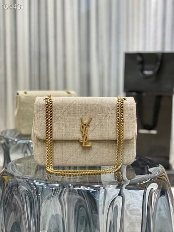 YSL Jamie Medium Carre Rive Gauche In Beige 515821 Size 24×15.5×6.5cm