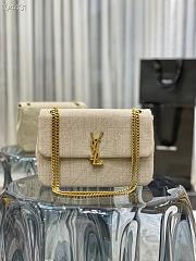 YSL Jamie Medium Carre Rive Gauche In Beige 515821 Size 24×15.5×6.5cm - 6