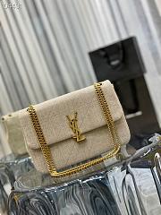 YSL Jamie Medium Carre Rive Gauche In Beige 515821 Size 24×15.5×6.5cm - 3