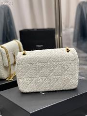 YSL Jamie Medium Carre Rive Gauche In Boucle Tweed 24cm - 2