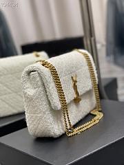 YSL Jamie Medium Carre Rive Gauche In Boucle Tweed 24cm - 4