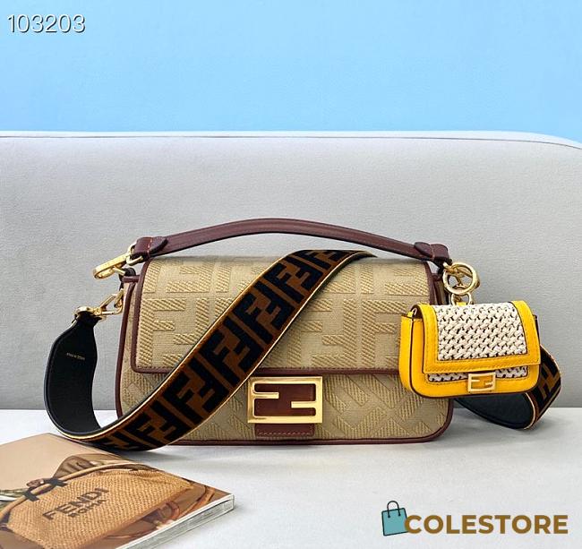 Fendi Baguette In Beige FF Canvas 8BR600 - 1