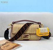 Fendi Baguette In Beige FF Canvas 8BR600 - 1
