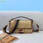 Fendi Baguette In Beige FF Canvas 8BR600 - 6