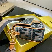 Fendi Baguette In Beige FF Canvas With Orange Trim 8BR600 Size 26x13x6cm - 6