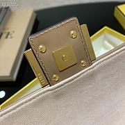 Fendi Baguette In Yellow FF Canvas 8BR600 Size 26x13x6cm - 5