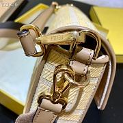Fendi Baguette In Yellow FF Canvas 8BR600 Size 26x13x6cm - 3