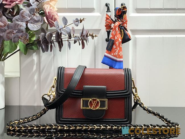 Louis Vuitton Mini Dauphine Epi Leather Black&Red M55964 Size 20cm - 1