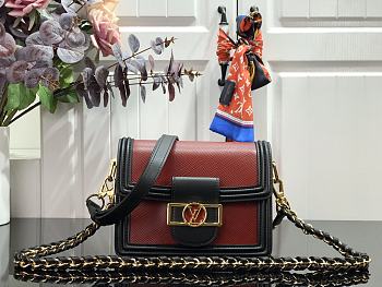 Louis Vuitton Mini Dauphine Epi Leather Black&Red M55964 Size 20cm