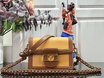 Louis Vuitton Mini Dauphine Epi Leather Yellow&Brown M55964 Size 20x15x9 cm