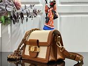 Louis Vuitton Mini Dauphine Epi Leather White&Brown M55964 Size 20x15x9 cm - 3