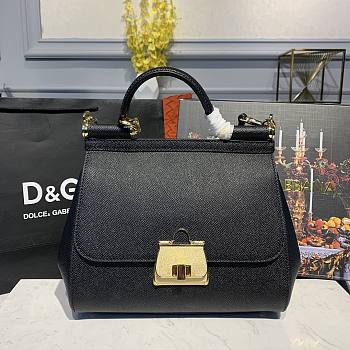 D&G Medium Dauphine Leather Sicily Bag BB6002 Size 25x12x22cm