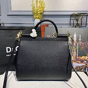 D&G Medium Dauphine Leather Sicily Bag BB6002 Size 25x12x22cm - 5