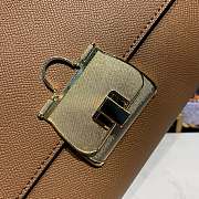 D&G Medium Dauphine Leather Sicily Bag In Brown BB6002 Size 25x12x22cm - 6