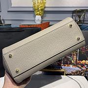 D&G Medium Dauphine Leather Sicily Bag In Grey BB6002 Size 25x12x22cm - 6